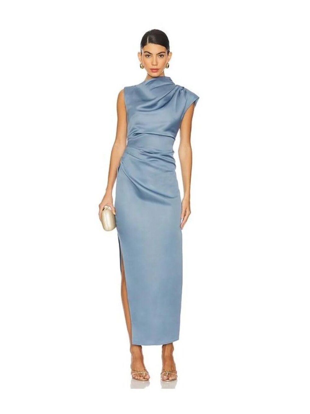 ELLIATT Coralie Maxi Dress in Steel Blue size M